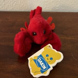 1979 Dakin Bean Bag Nature Babies Little Red Lobster w/ Original Tag #30-1131